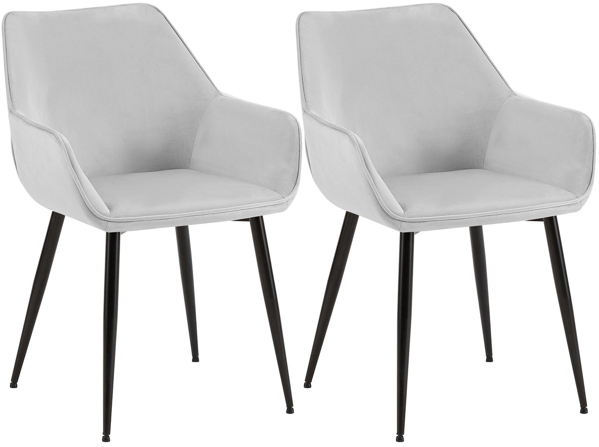 Set van 2 eetkamerstoelen Vessa fluweel (8)