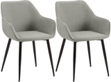 Set van 2 eetkamerstoelen Vessa stof (8)