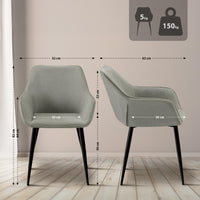 Set van 2 eetkamerstoelen Vessa stof (9)