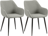 Set van 2 eetkamerstoelen Luena stof