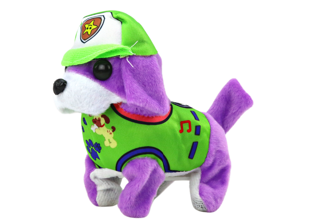Pluche hond interactief dier loopt blaffend paars (2)