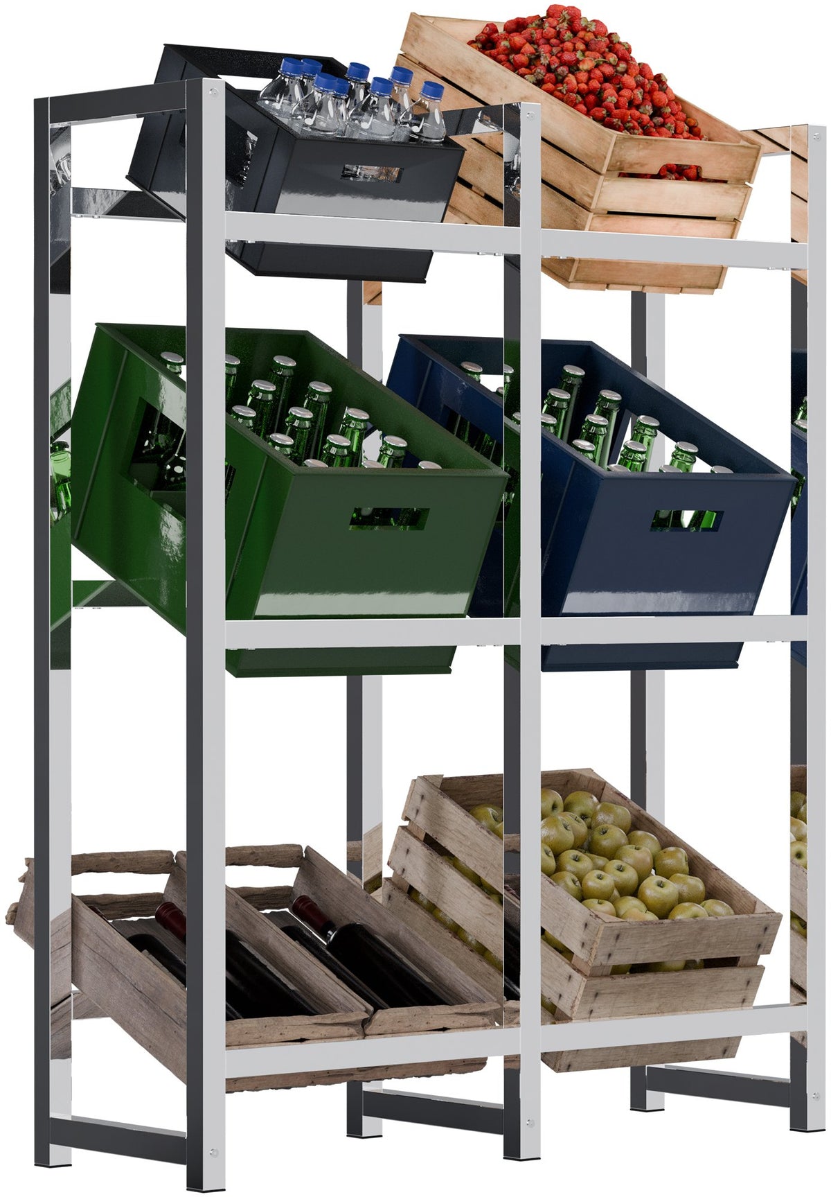 Drankenrek voor 6 kratten Stack