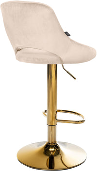 Barkruk Milet fluweel goud (6)