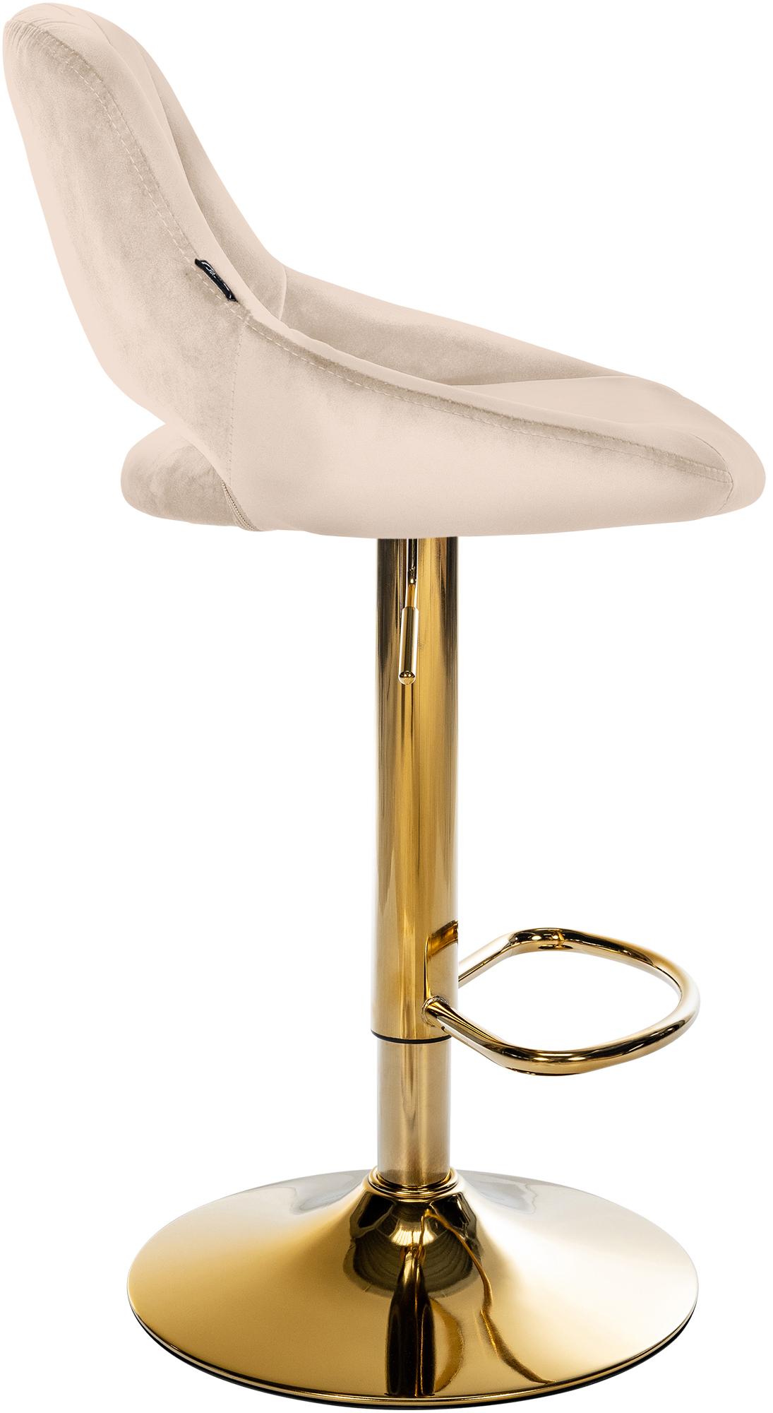 Barkruk Milet fluweel goud (5)