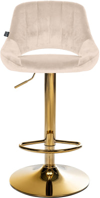 Barkruk Milet fluweel goud (4)