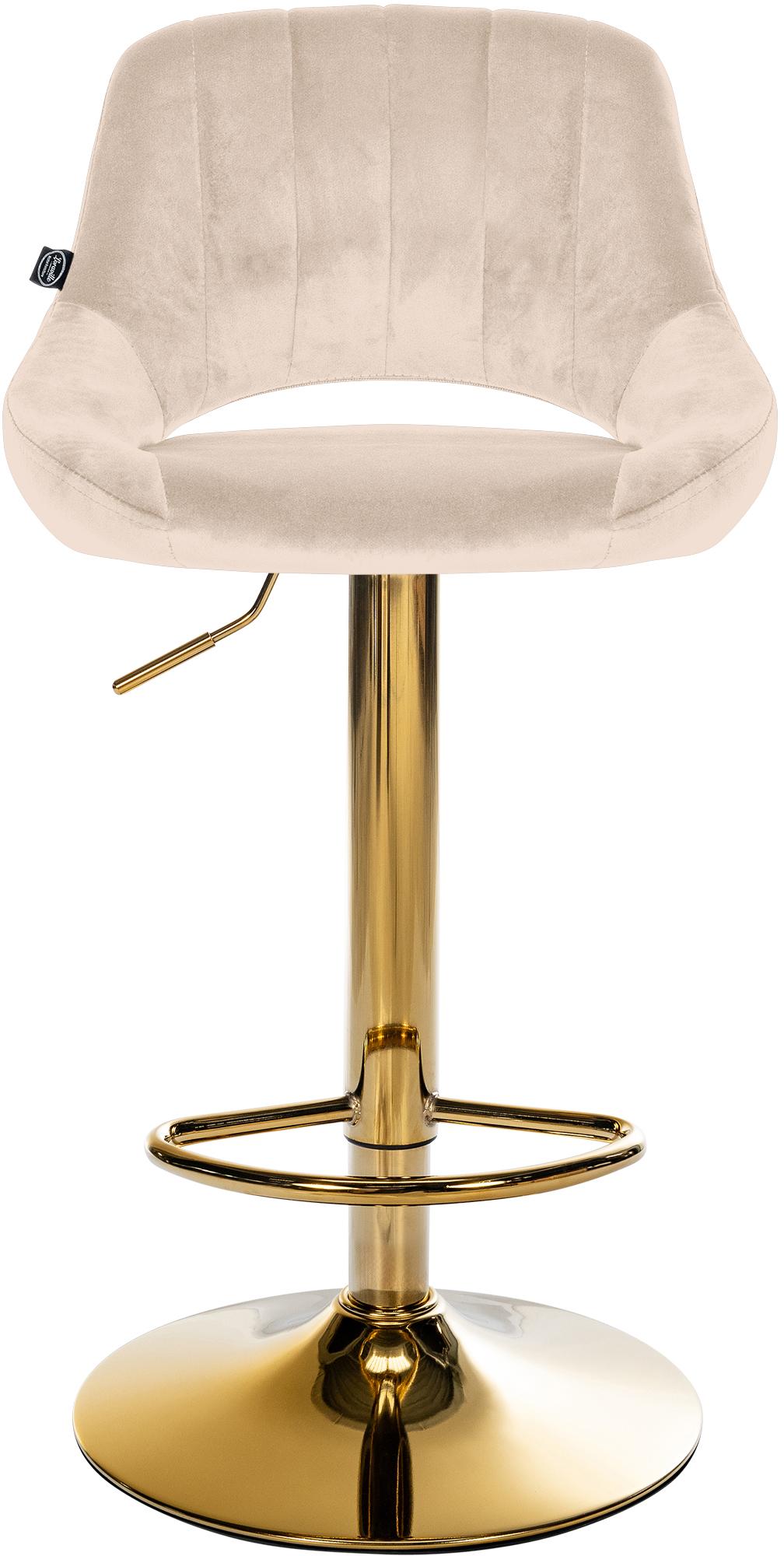 Barkruk Milet fluweel goud (4)