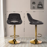 Barkruk Milet fluweel goud (9)