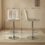 Barkruk Peru fluweel chroom (2)