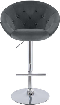 Barkruk London fluweel chroom (4)