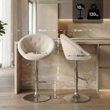 Barkruk London fluweel chroom (9)