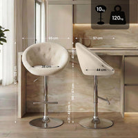 Barkruk London fluweel chroom (9)