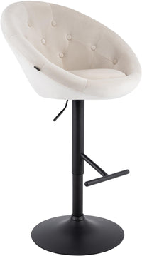 Barkruk London fluweel zwart (8)