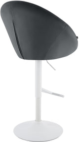Barkruk London fluweel wit (6)