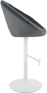 Barkruk London fluweel wit (5)