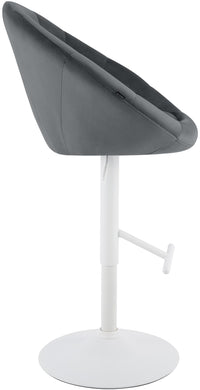 Barkruk London fluweel wit (5)