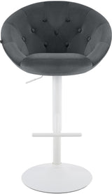 Barkruk London fluweel wit (4)