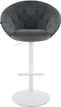 Barkruk London fluweel wit (4)