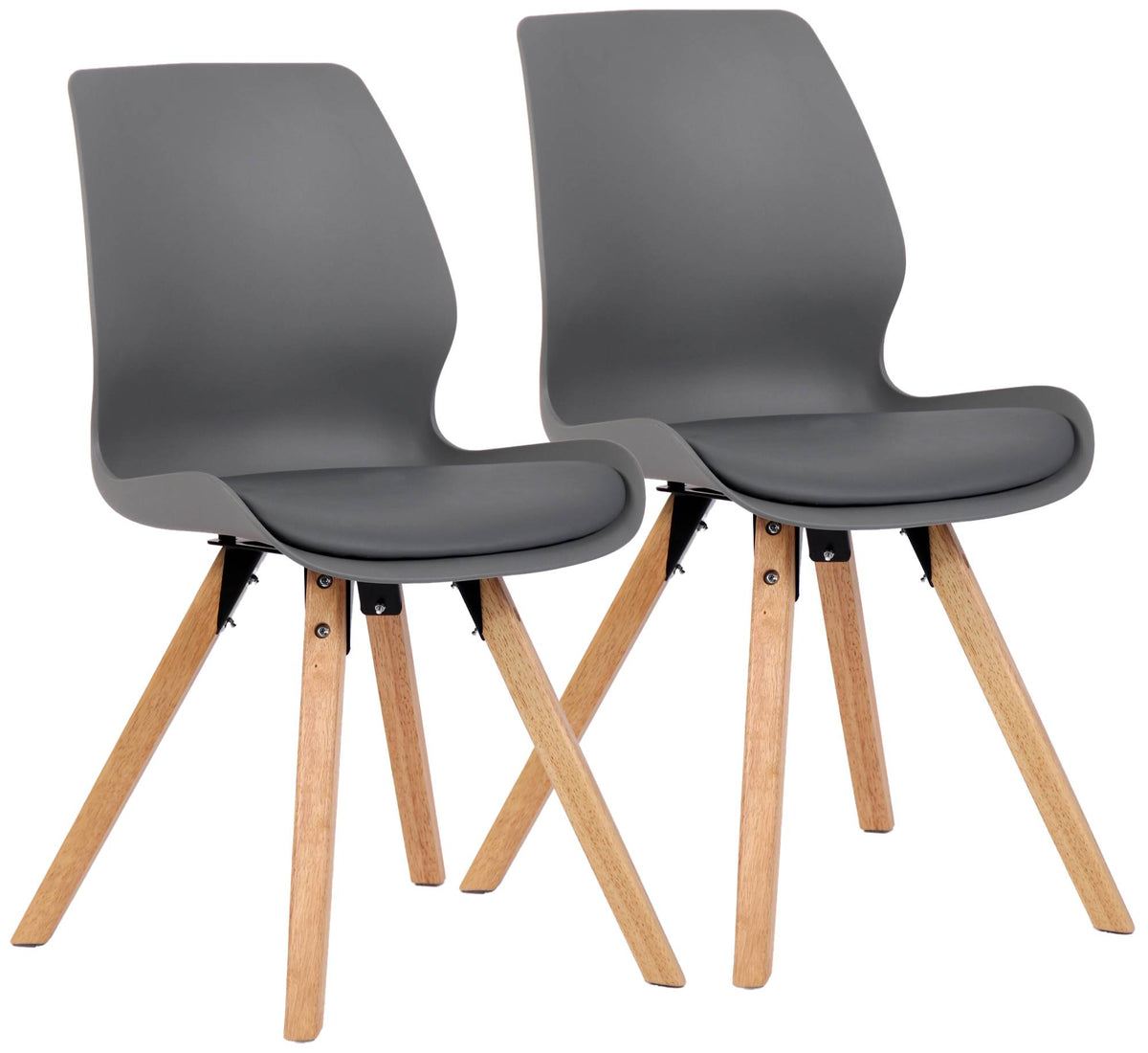 2-delige set stoelen Luna kunstleer