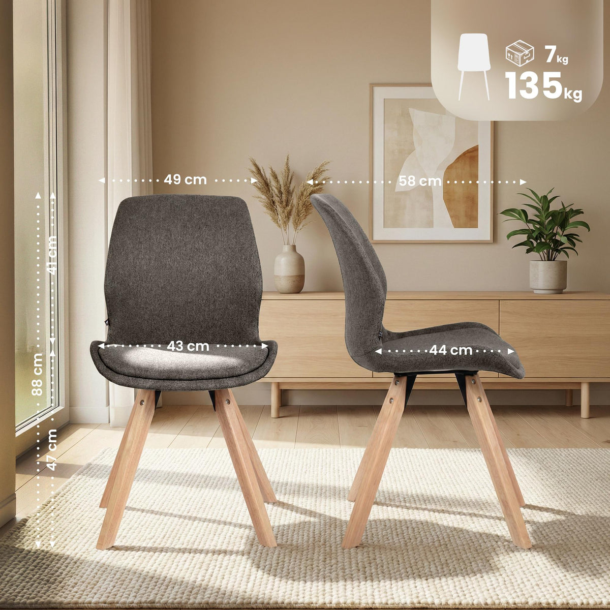 2-delige set stoelen Luna stof (9)