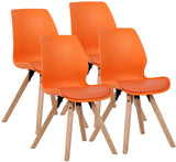 4-delige set stoelen Luna kunststof