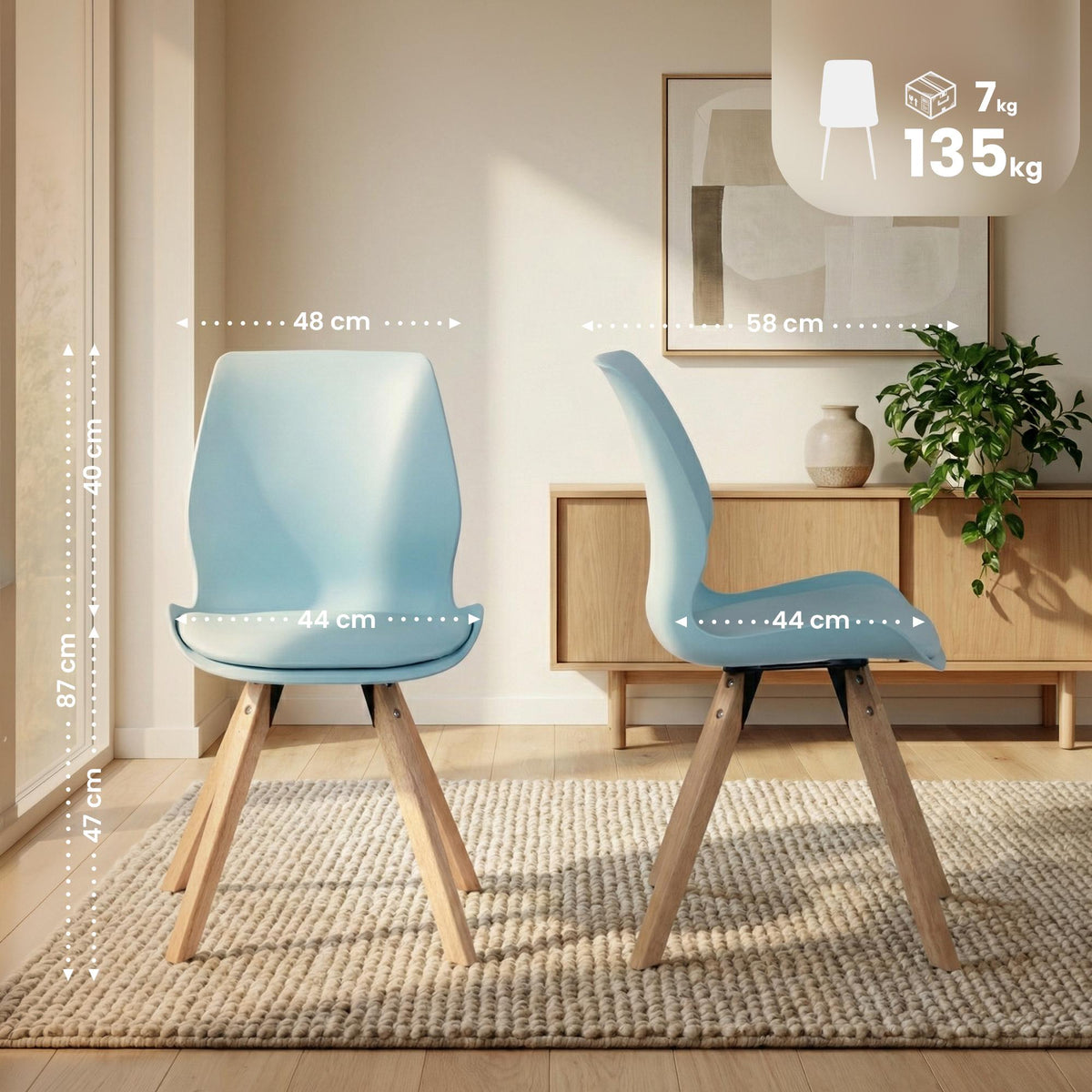 4-delige set stoelen Luna kunststof (9)