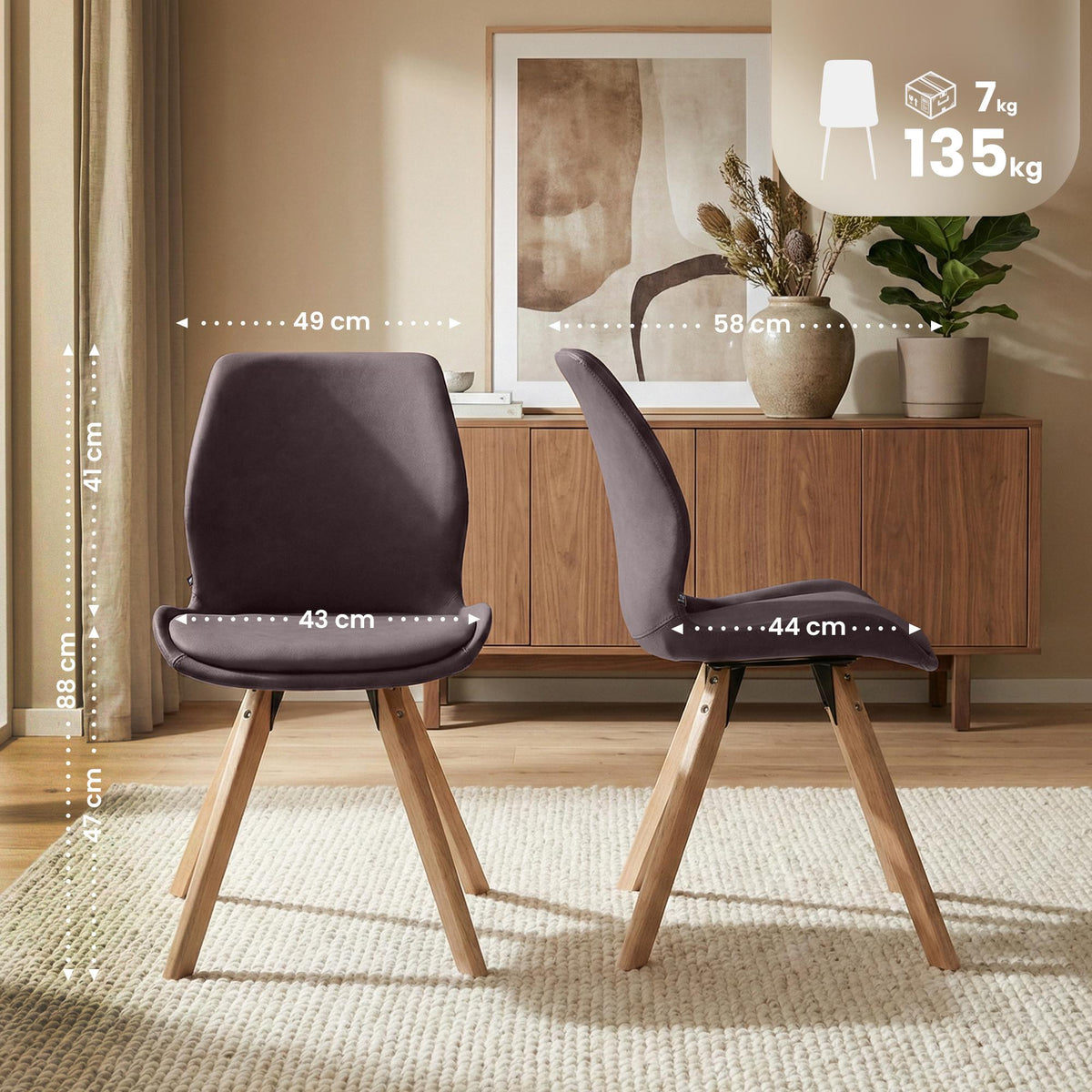 4-delige set stoelen Luna kunstleer (9)