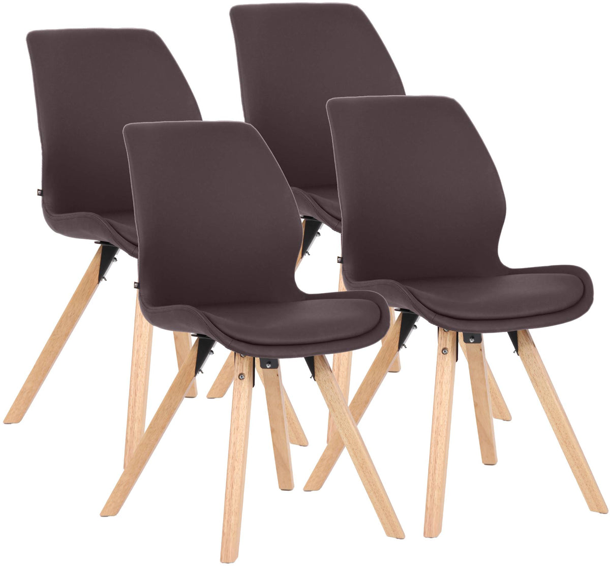 4-delige set stoelen Luna kunstleer (8)