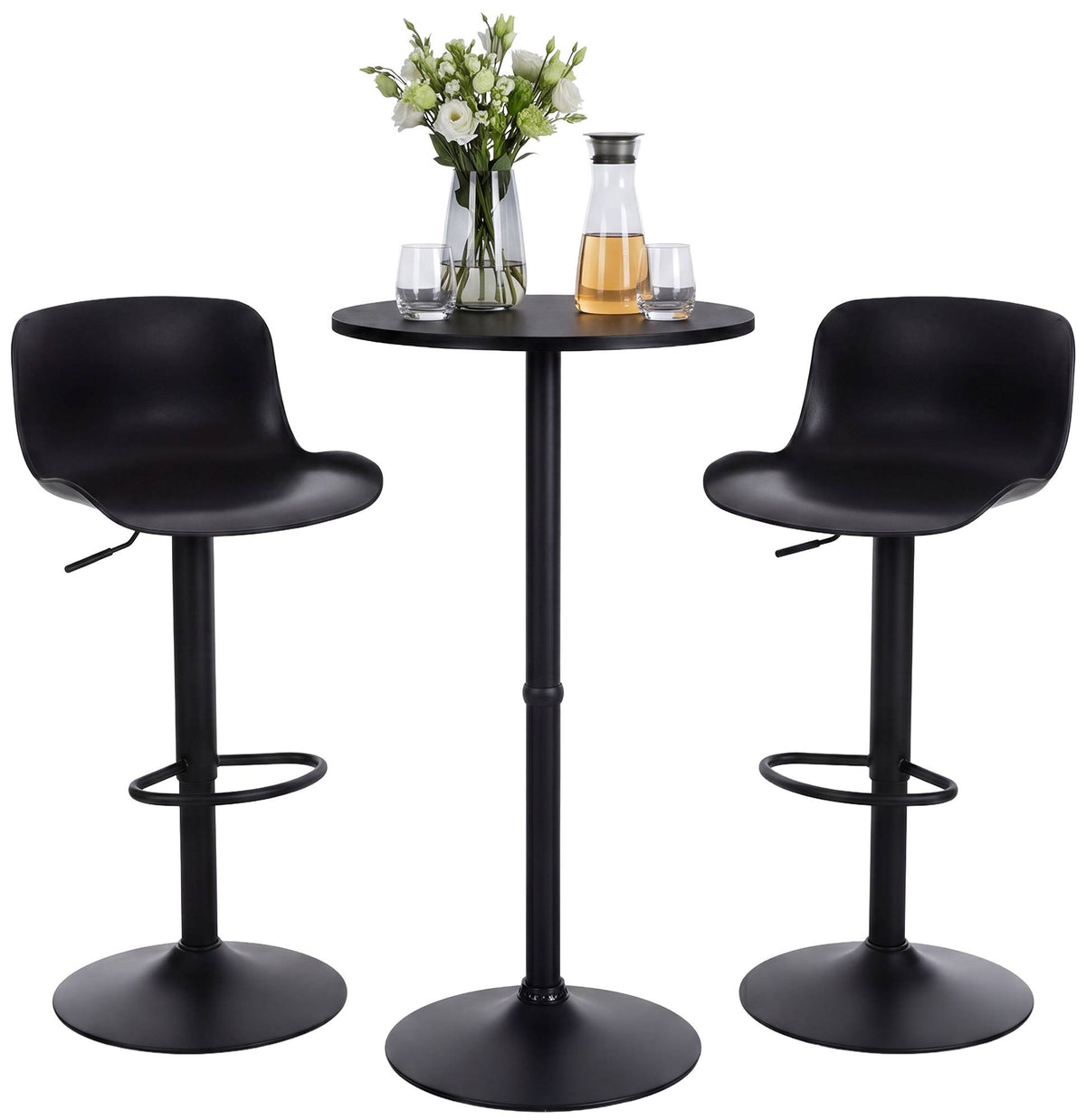 2-delige bartafelset velours kunststof