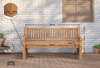 Teakbank Daxon met zitkussen 180 cm (3)