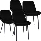 4-delige set eetkamerstoelen Victoria fluweel (8)