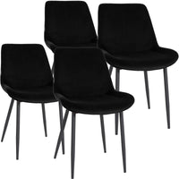 4-delige set eetkamerstoelen Victoria fluweel (8)