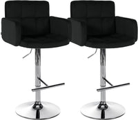 Set van 2 barkrukken Los Angeles fluweel chroom (8)