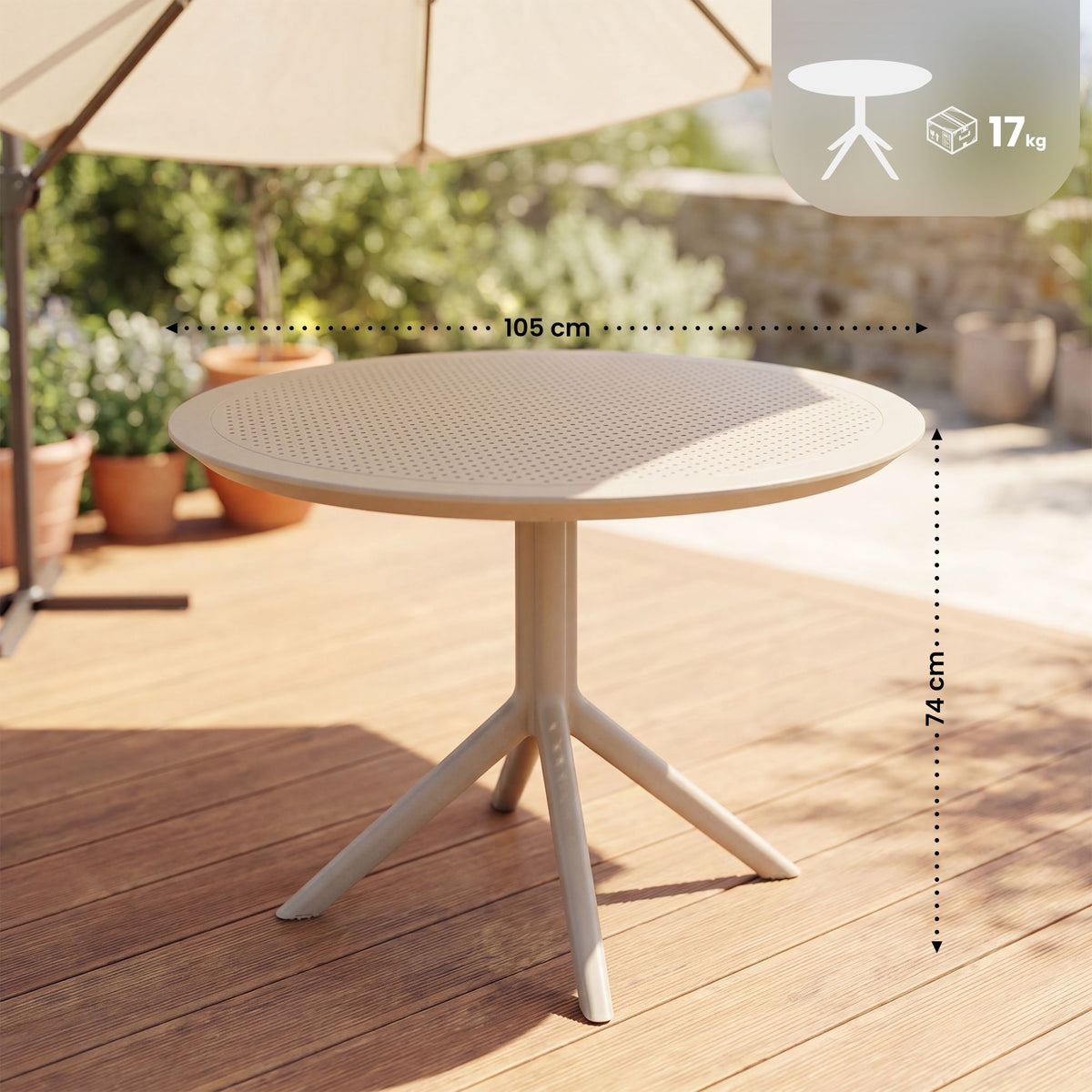 Tafel Sky 105 cm