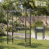 Rozenboog met tuinbank Luvio (3)