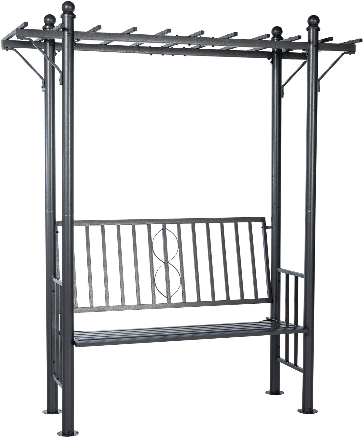 Rozenboog met tuinbank Luvio