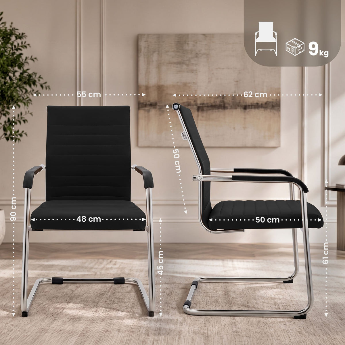 Set van 2 bezoekersstoelen Hakon (2)