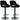 Set van 2 barkrukken HD Milet B fluweel