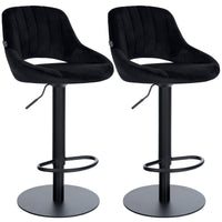 Set van 2 barkrukken HD Milet B fluweel