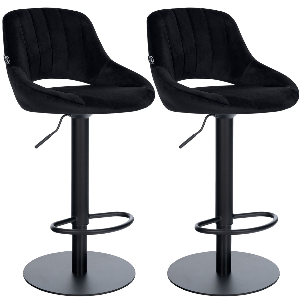 Set van 2 barkrukken HD Milet B fluweel