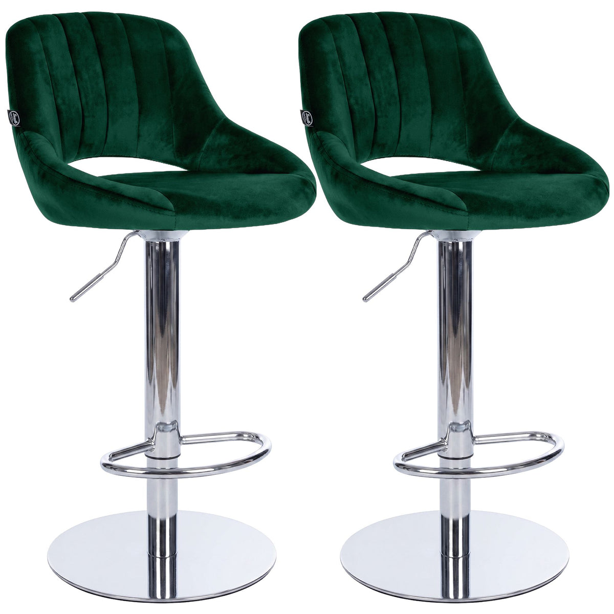 Set van 2 barkrukken HD Milet C fluweel