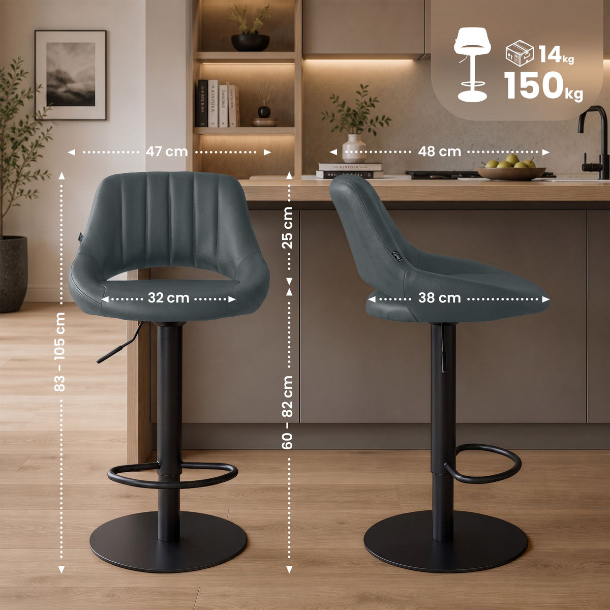 Barkruk HD Milet B kunstleer (9)