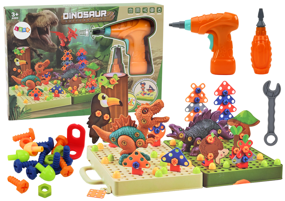3D-bouwstenen puzzel DIY dinosaurus demonteerbare boor