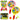 Kinderbadmintonracket dieren geel roze
