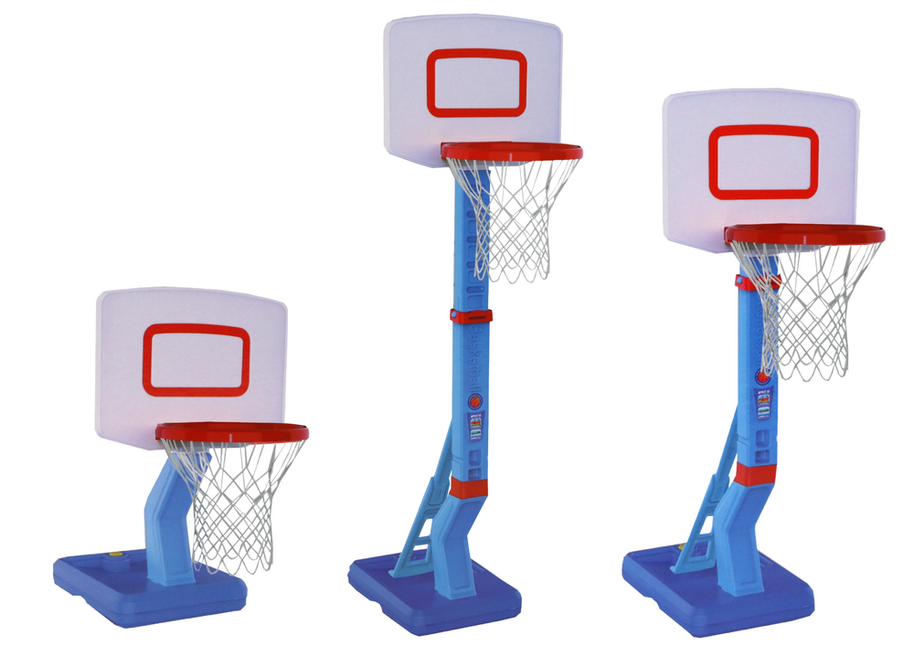 Verstelbare basketbalpaal, 138 cm, blauw (2)