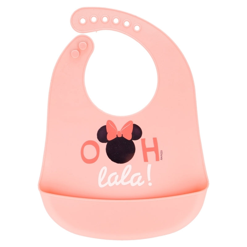 Minnie Mouse - Siliconen slabbetje met opvangbakje (Indigo dreams)