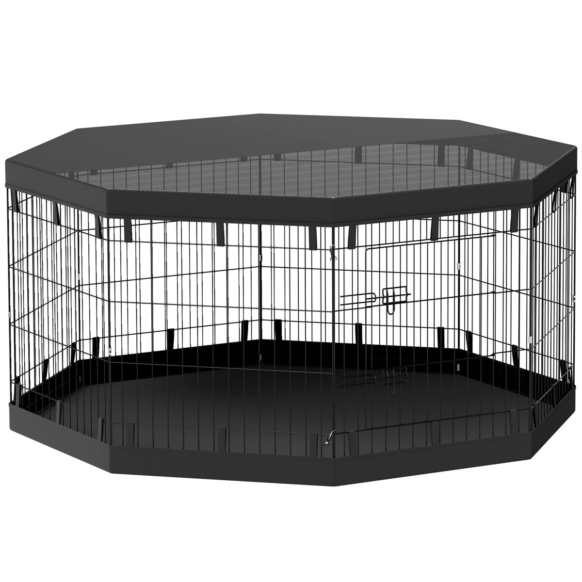 Puppyren, 76 cm hoog/ca. 2,5 m², 8 panelen, grondzeil, combi-dakzeil
