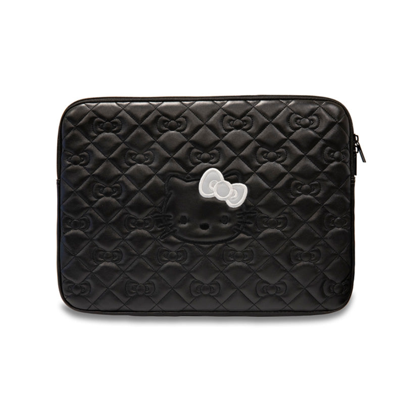 Hello Kitty Zip PU Quilted Bows Sleeve - laptophoes 13" / 14" (zwart)