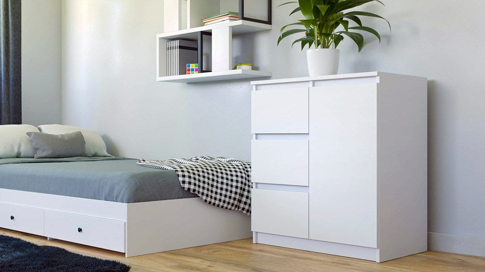 Kommode Malwa 1D3S WEISS – Produktabbildung 2