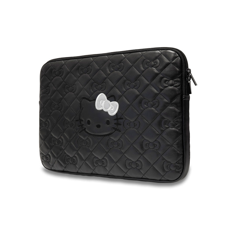 Hello Kitty Zip PU Quilted Bows Sleeve - laptophoes 13" / 14" (zwart) (2)