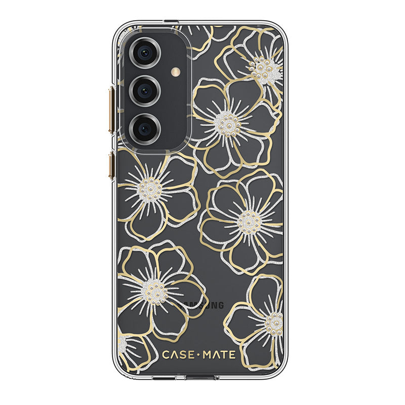 Case-Mate Floral Gems - hoesje voor Samsung Galaxy S24+ (goud)